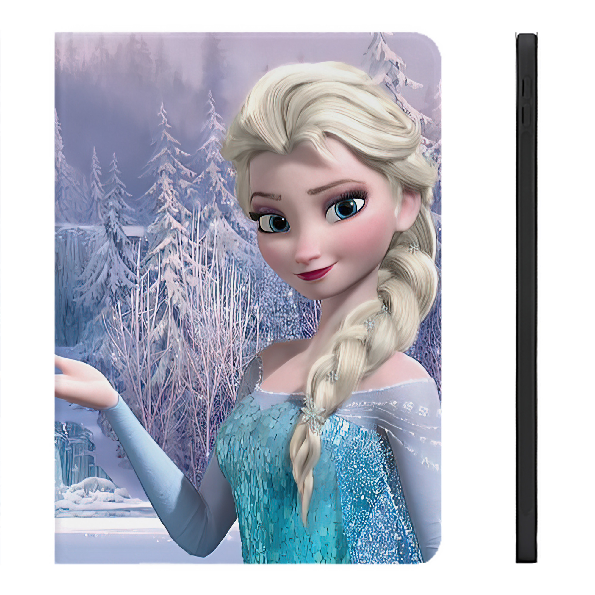 （画像用） アナと雪の女王 アンナ エルサ Frozen Anna Elsa IPadケース ペンホルダー付き ブックスタイルデザイン
